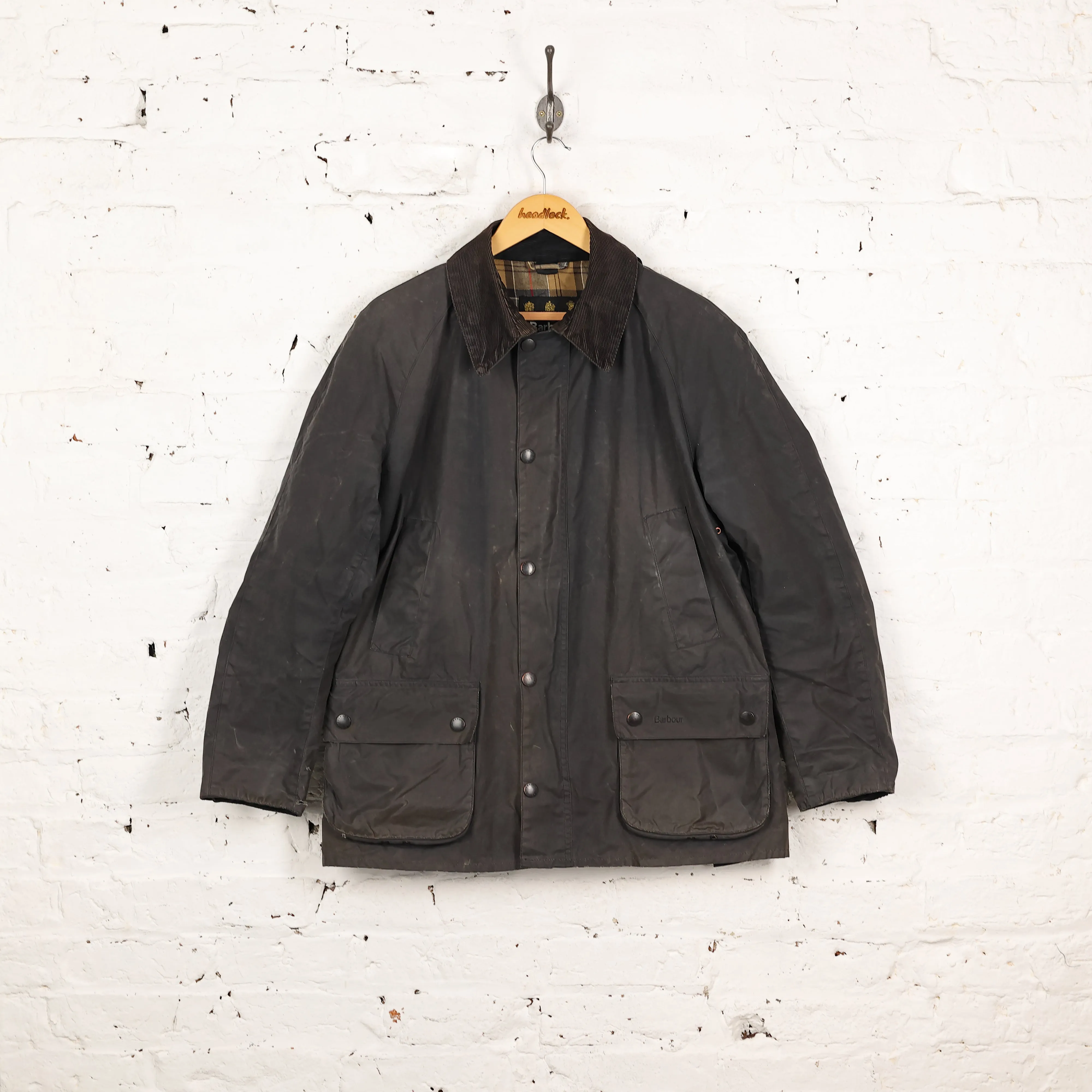 Barbour Ashby Wax Jacket - Blue - L