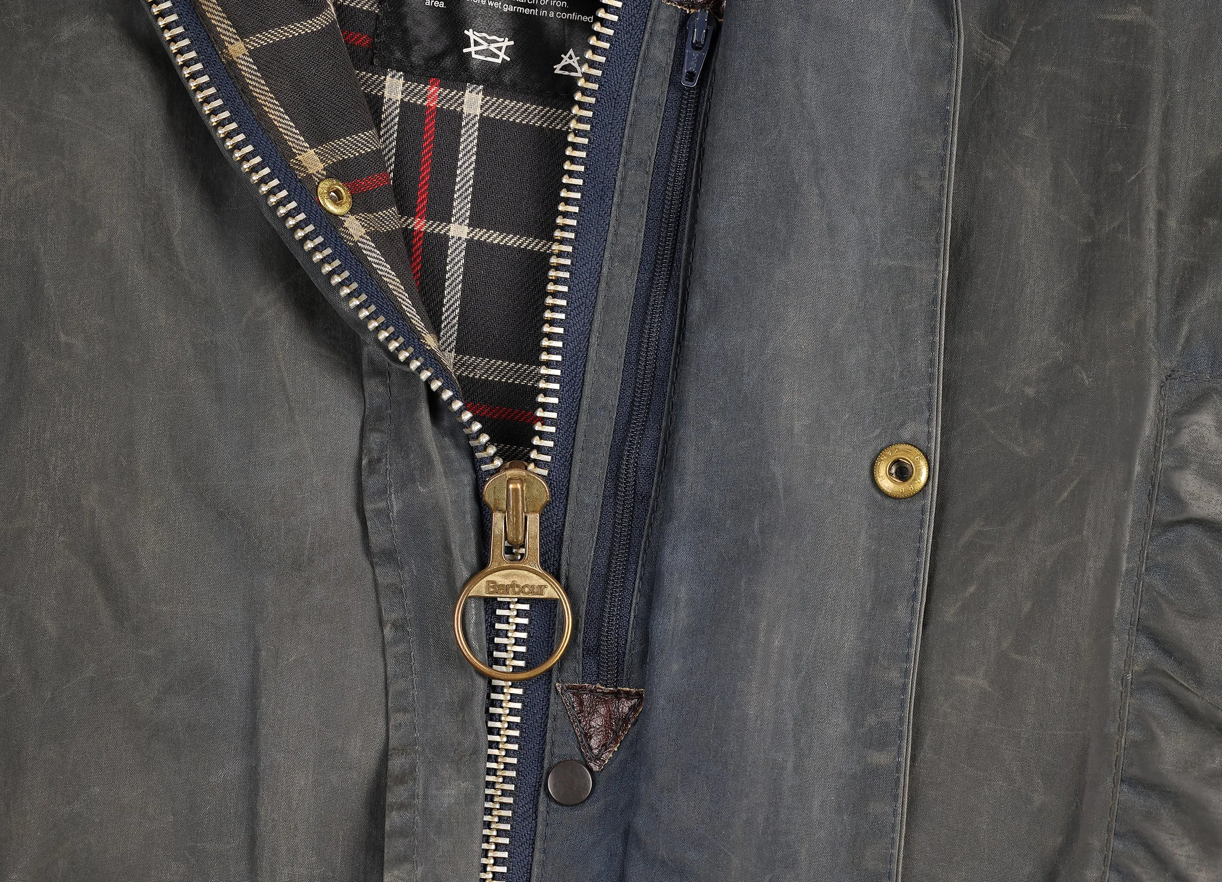 Barbour Border Wax Jacket - Blue  - XS