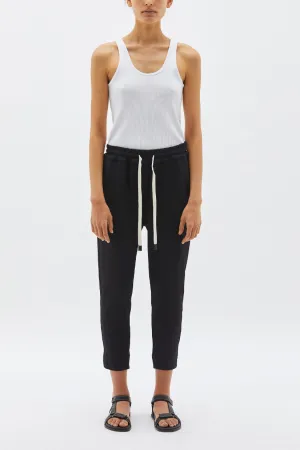 Bassike Stretch Twill Tapered Pant - Black