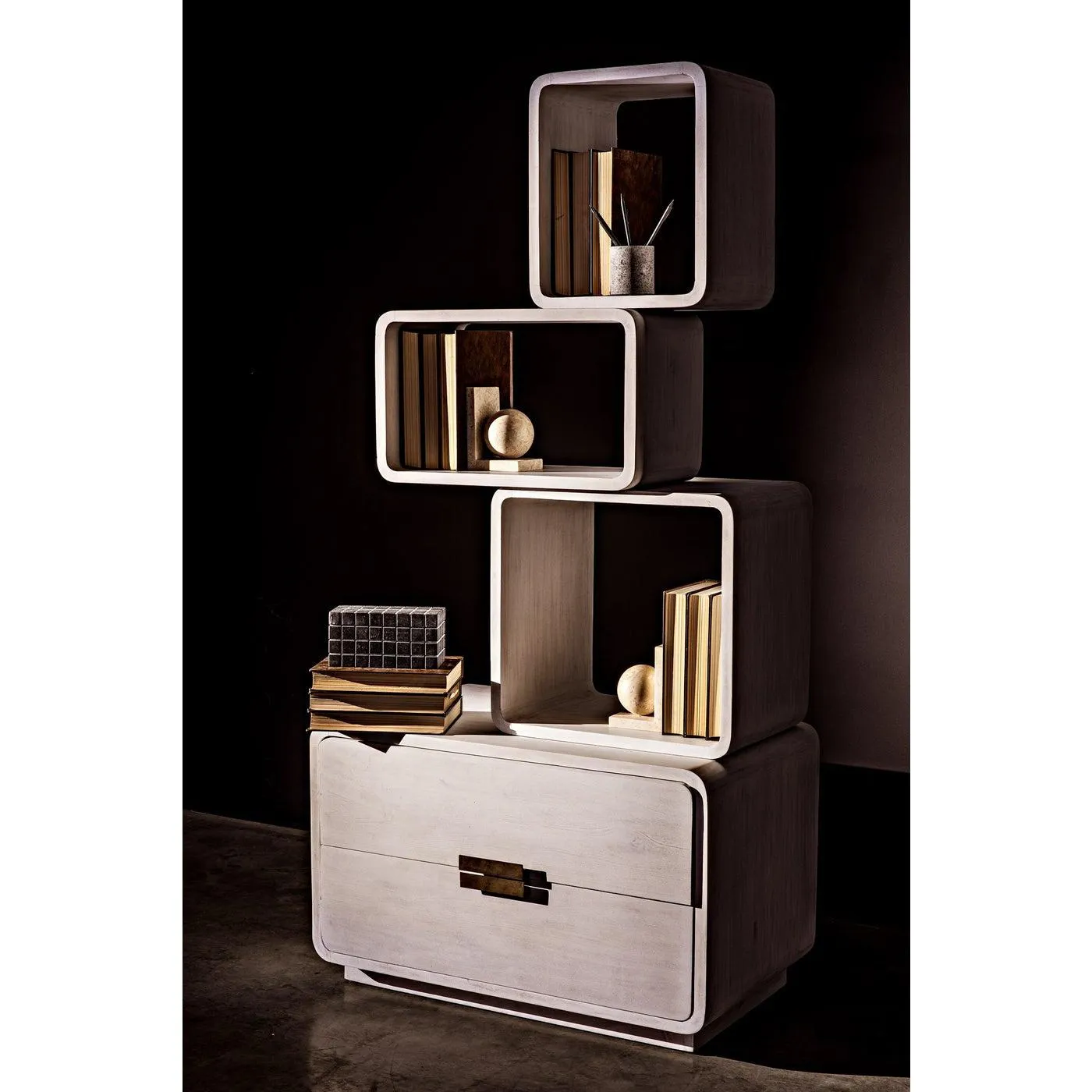 Belini Bookcase, White Wash