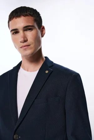 Birdseye Blazer - Navy