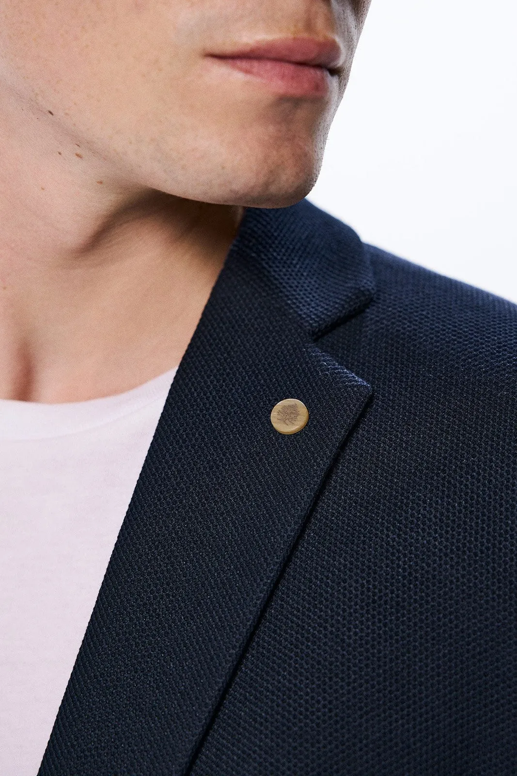 Birdseye Blazer - Navy