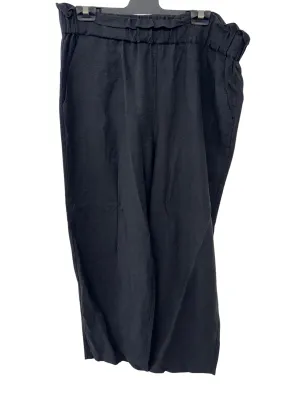 Black Highwaisted Tapered Elastic Waist Pants