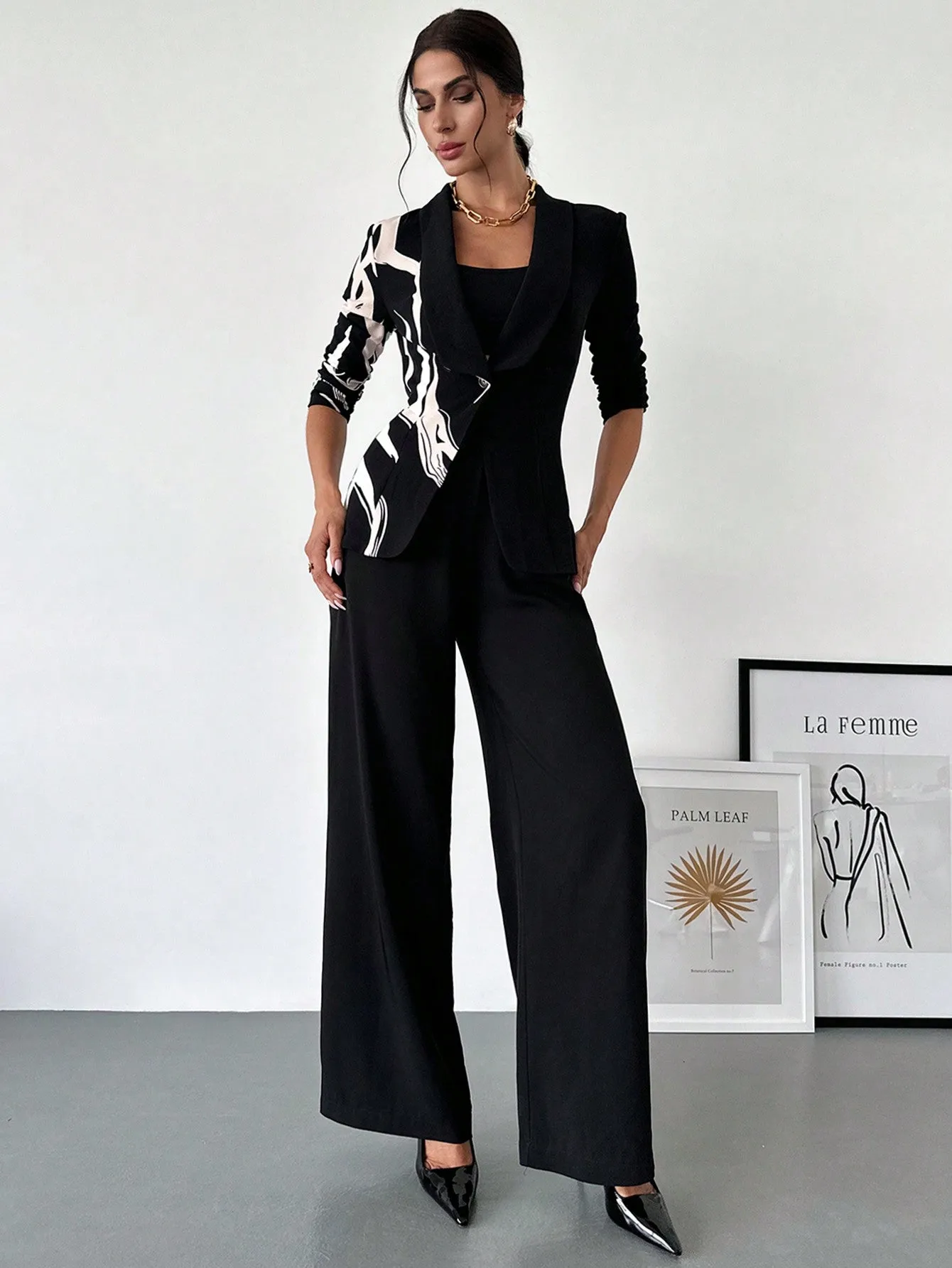 Blazer elegante Cherry Vibes para mujer en
