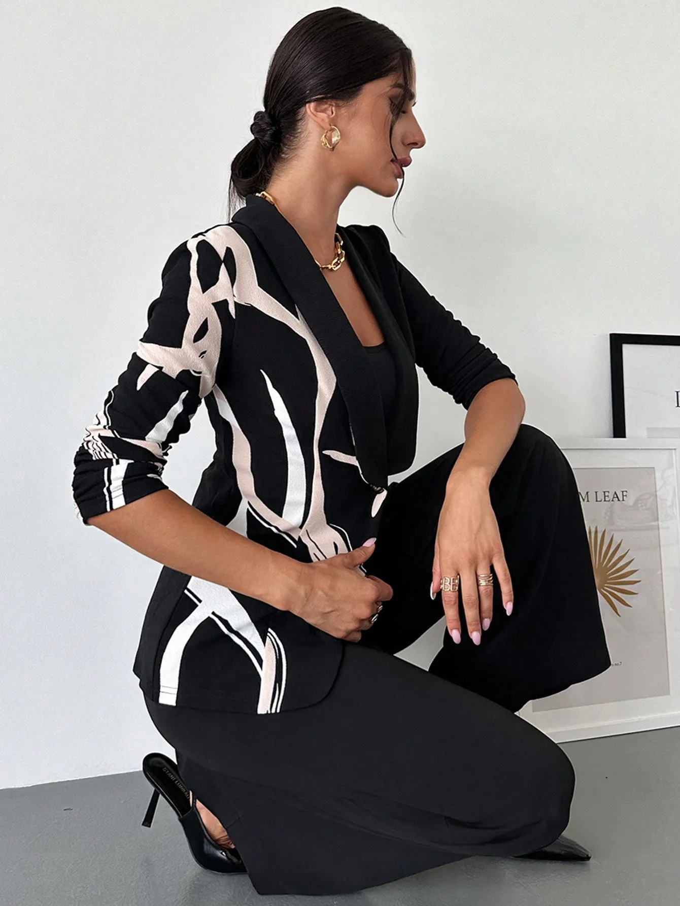 Blazer elegante Cherry Vibes para mujer en