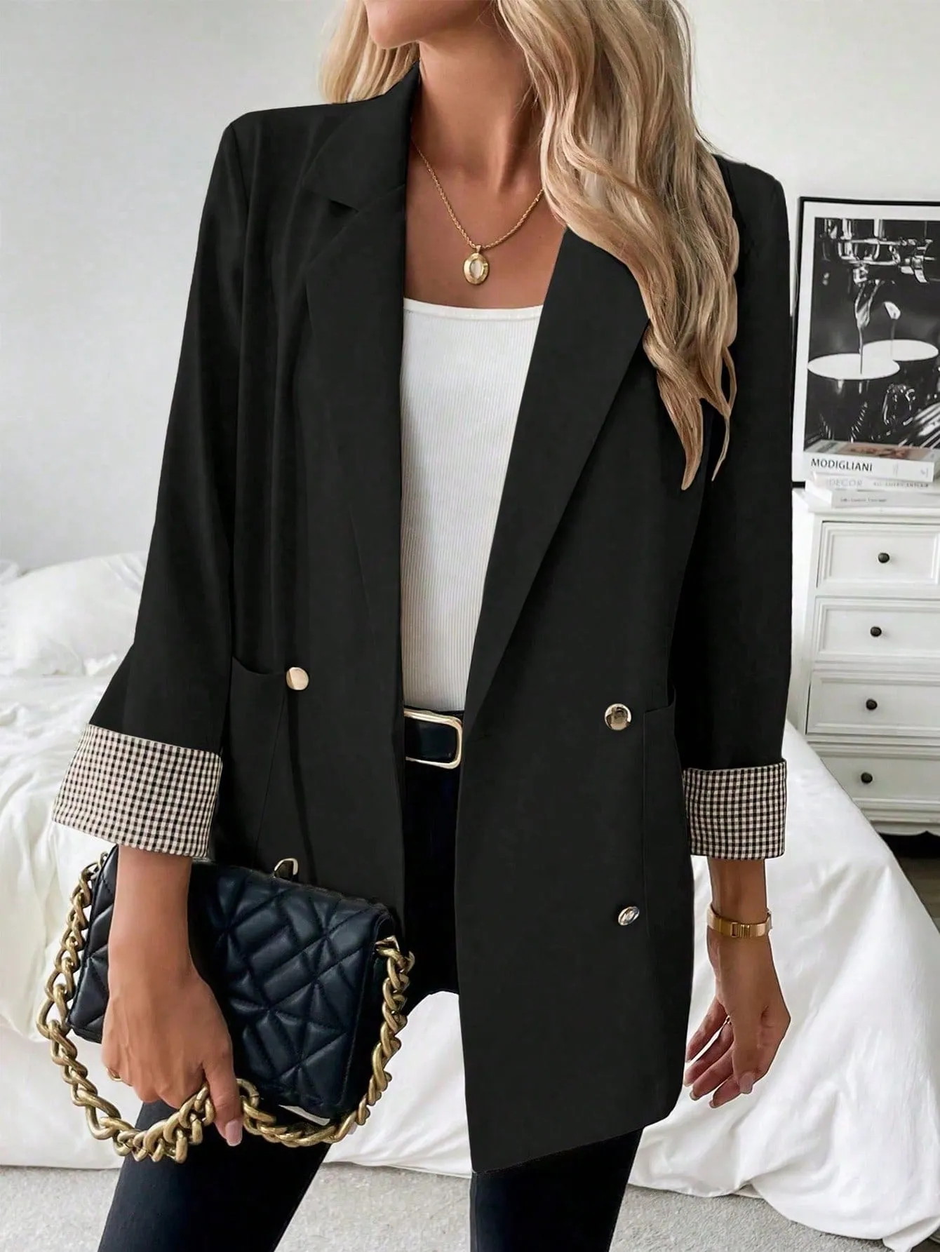Blazer Franclia Casual de Cherry Vibes para el Verano en