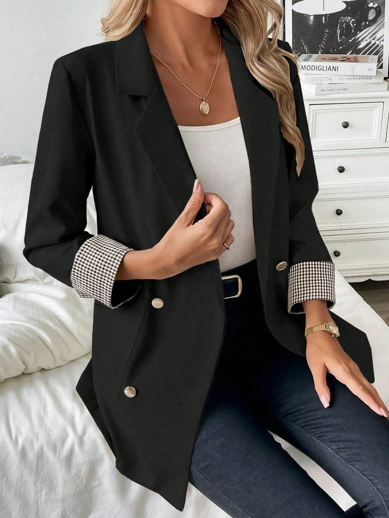 Blazer Franclia Casual de Cherry Vibes para el Verano en