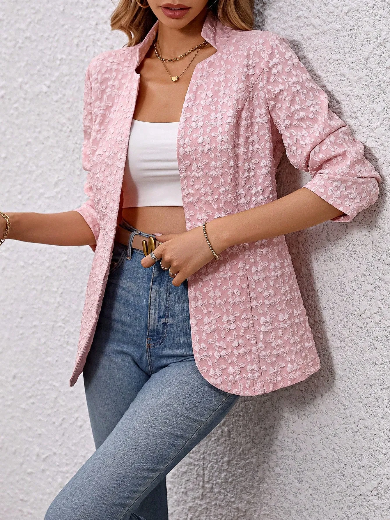 Blazer Jacquard Abierto LUNE de Cherry Vibes en