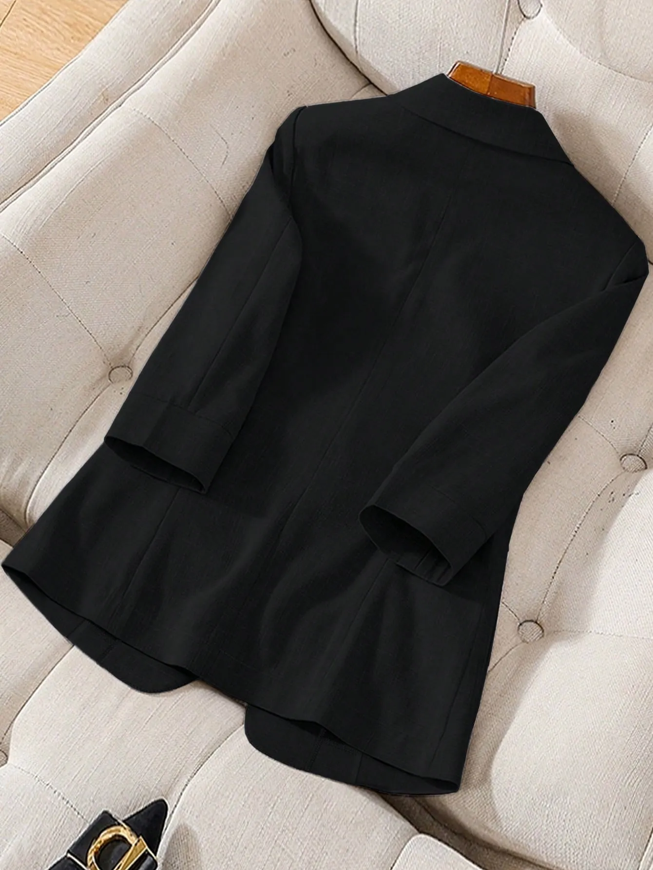 Blazer Minimalista de Manga Larga para Mujer