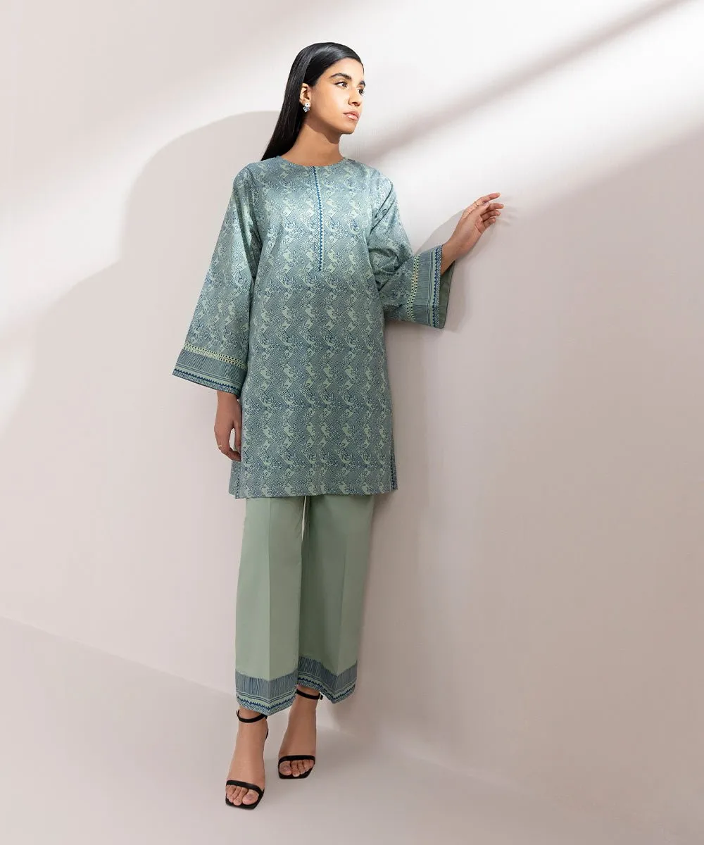 Block Printed Lawn Shirt