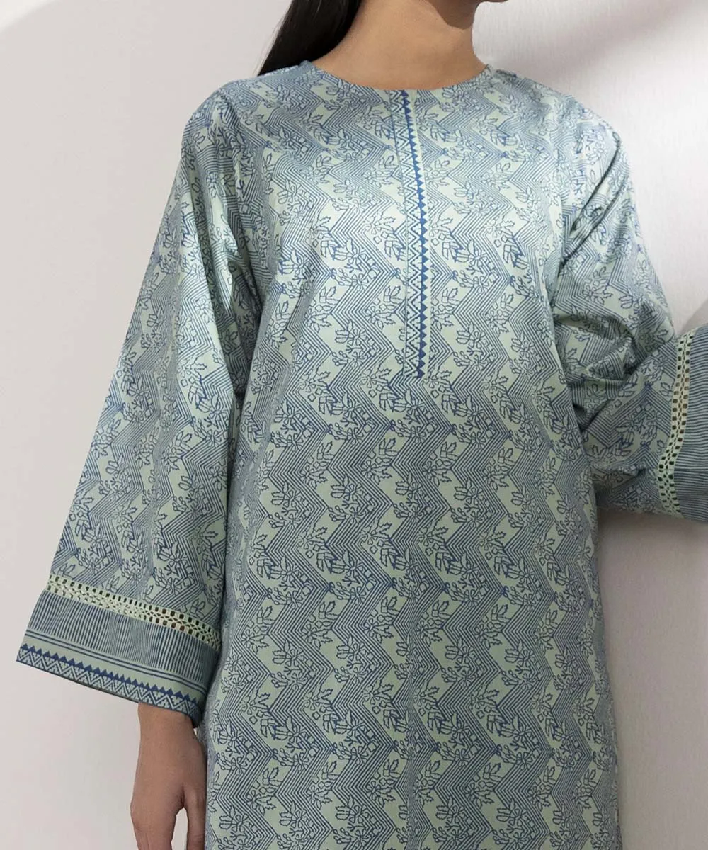 Block Printed Lawn Shirt