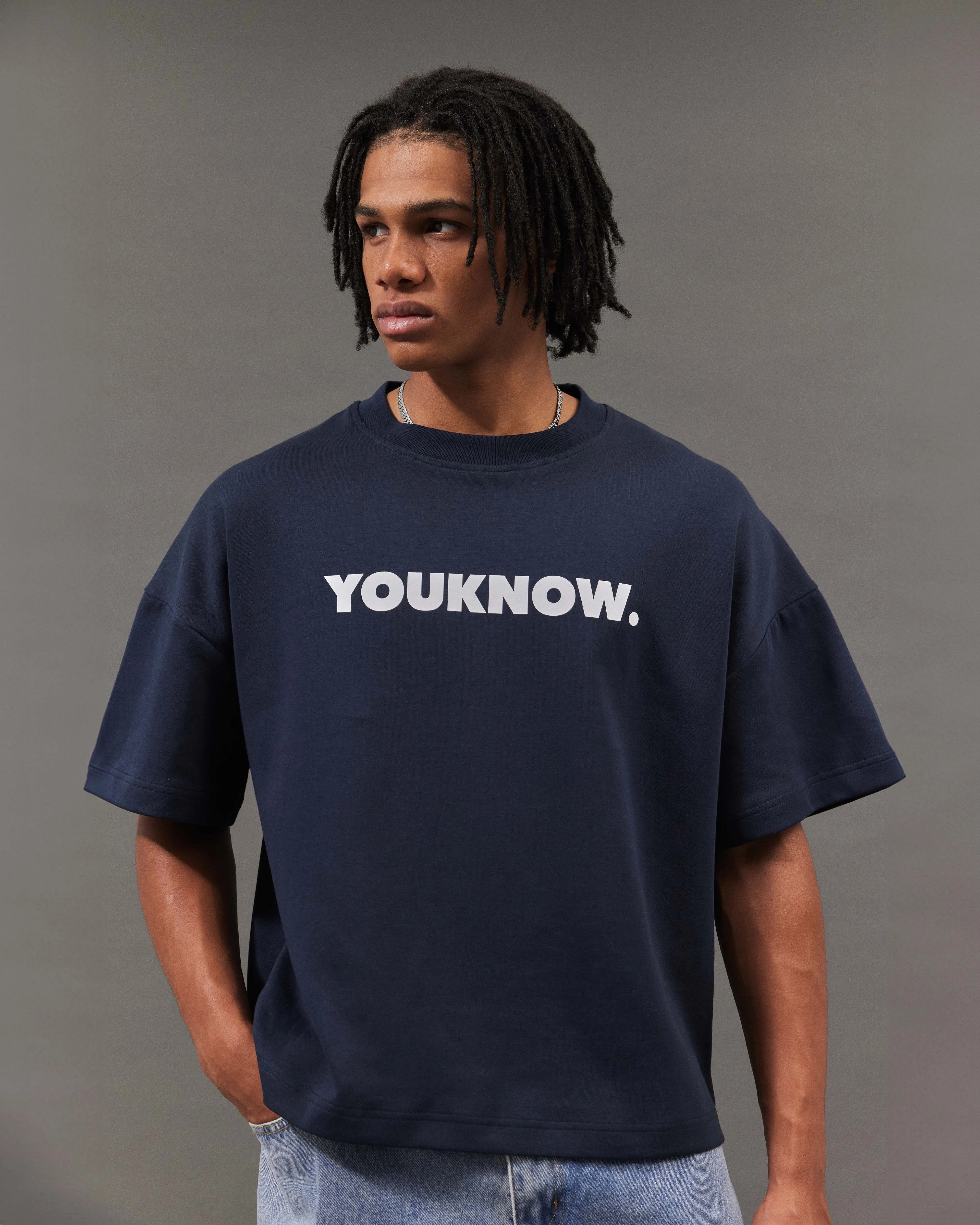 BLOCK TEE SS | Navy