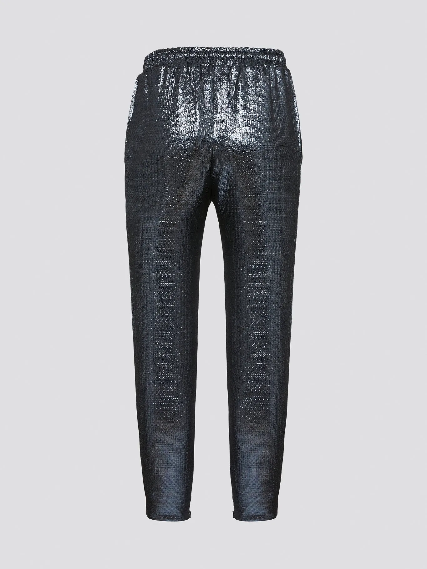 Blue Metallic Drawstring Pants