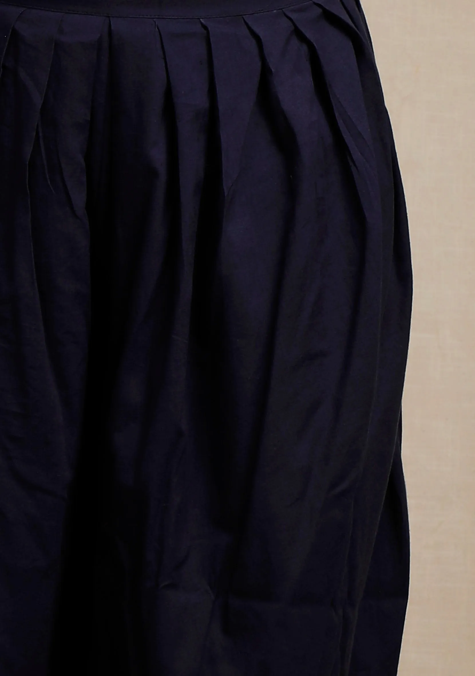 Blue Plain Cotton Dhoti Pants