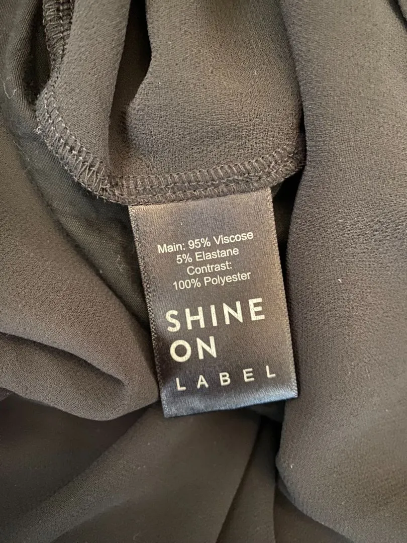 BNWT Black Shine On Tops, 16