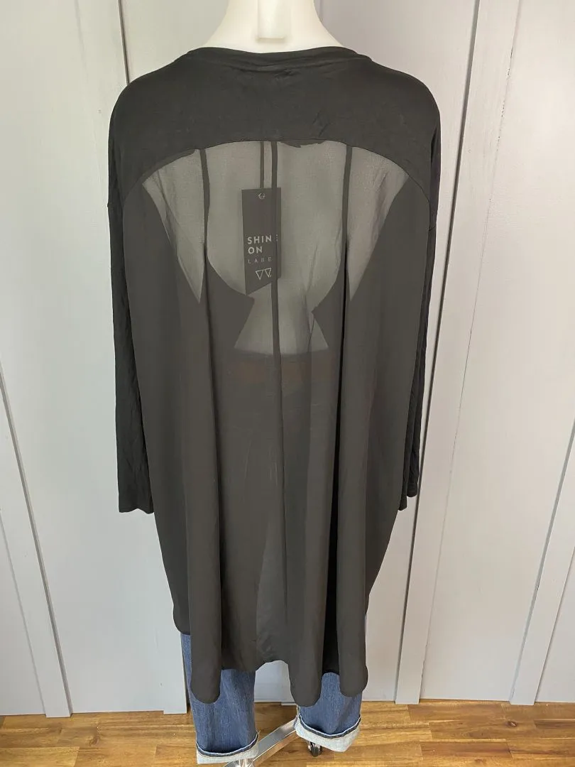 BNWT Black Shine On Tops, 16