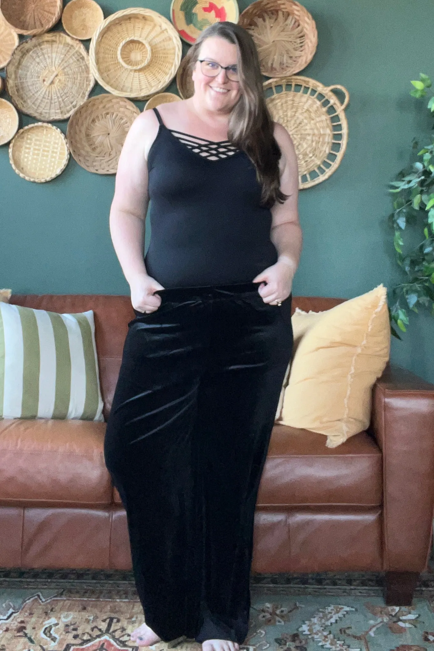 Bougee Velvet Pant, Black