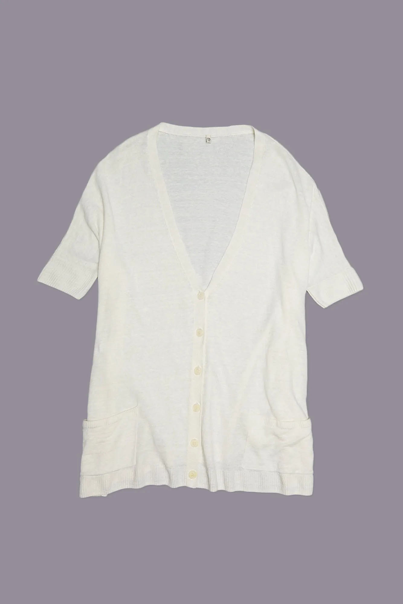 BOXY CARDIGAN DRESS - ECRU
