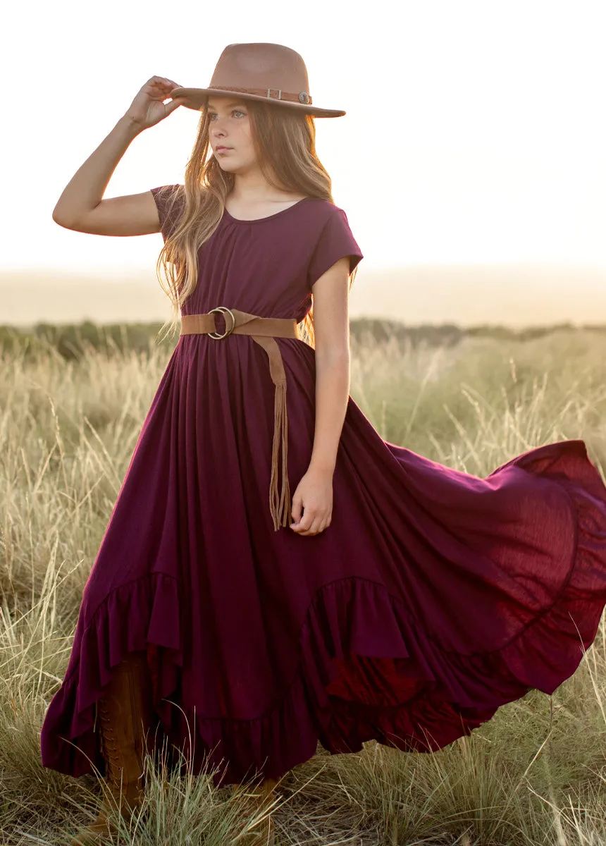 Braelyn Dress in Deep Plum