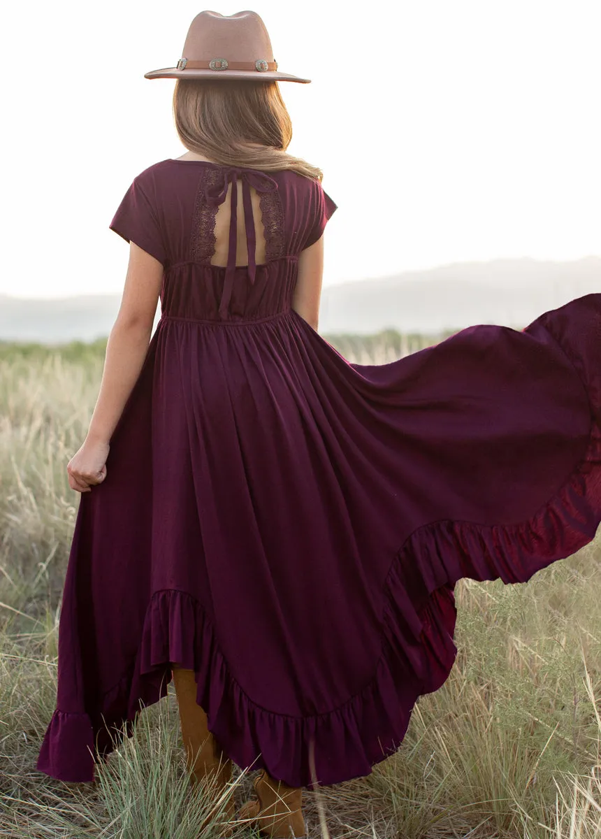Braelyn Dress in Deep Plum