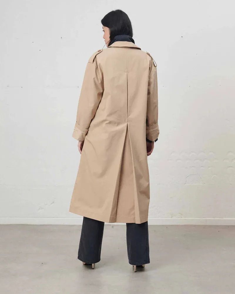 Bristol Sleek Worker Trenchcoat - Praline