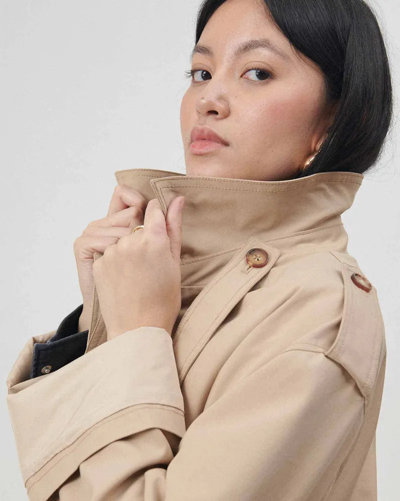 Bristol Sleek Worker Trenchcoat - Praline