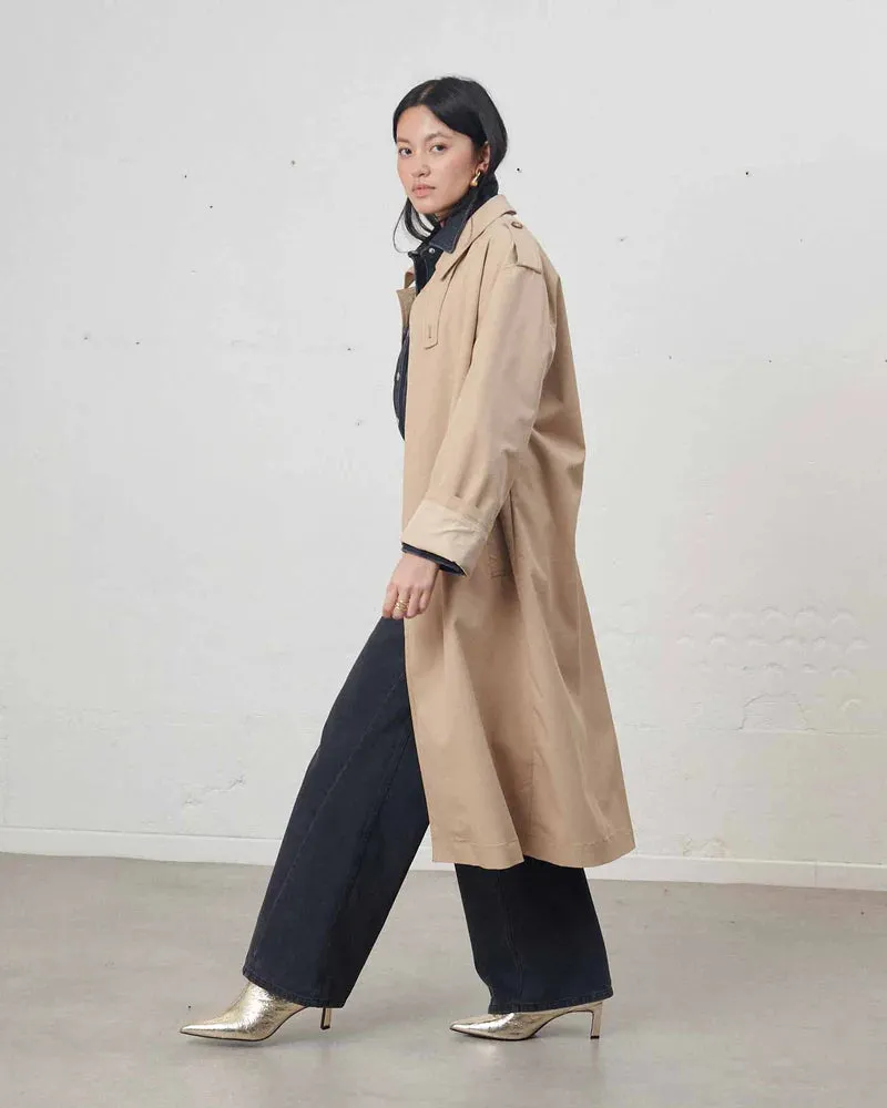 Bristol Sleek Worker Trenchcoat - Praline