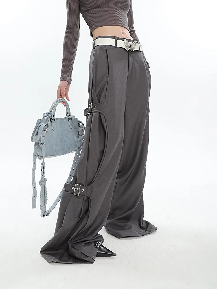 Buckled Wide Leg Pants