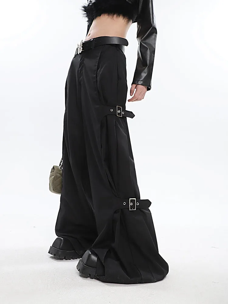 Buckled Wide Leg Pants