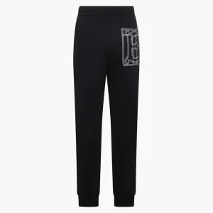 Burberry Embroidered-logo Tapered Track Pants Black