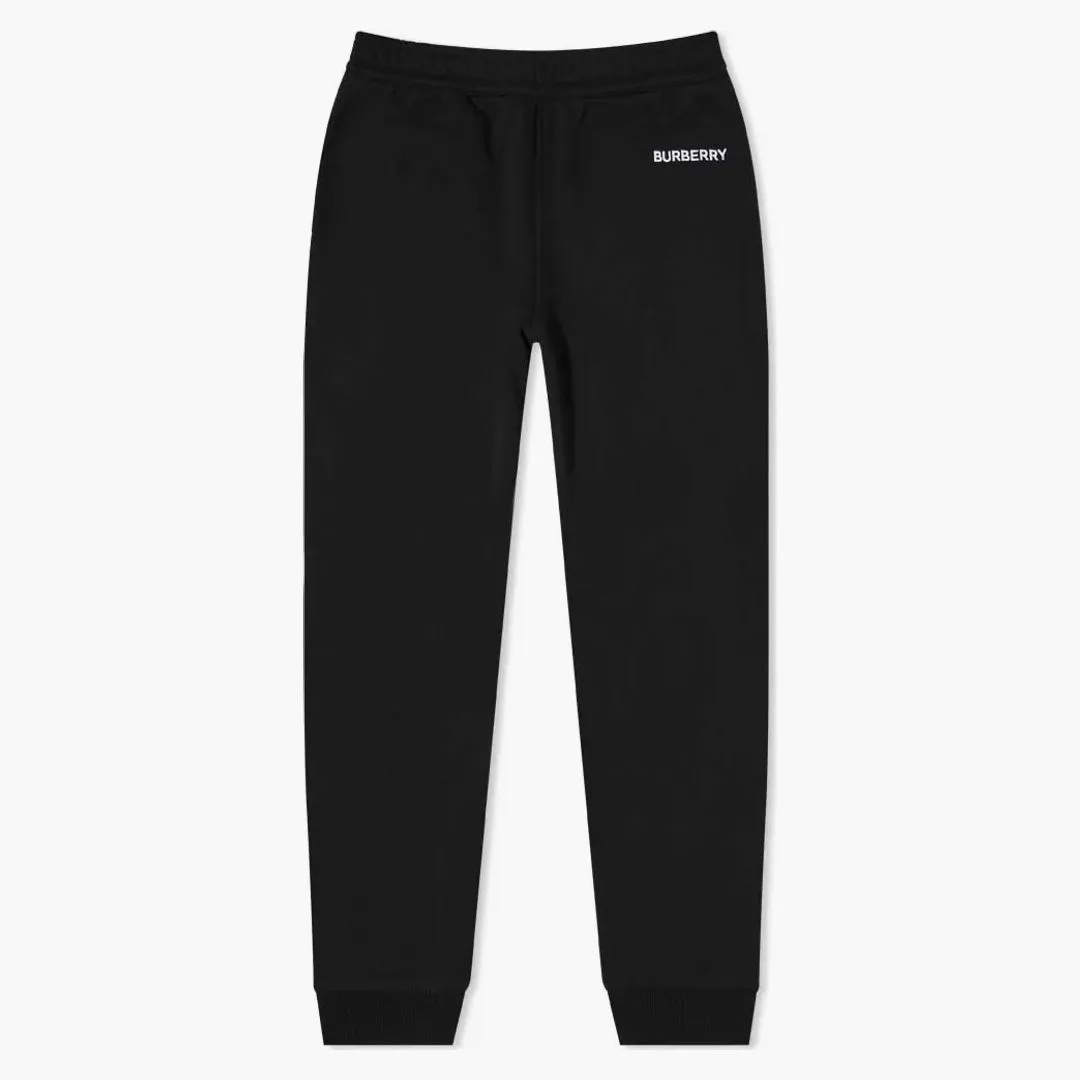 Burberry Embroidered-logo Tapered Track Pants Black