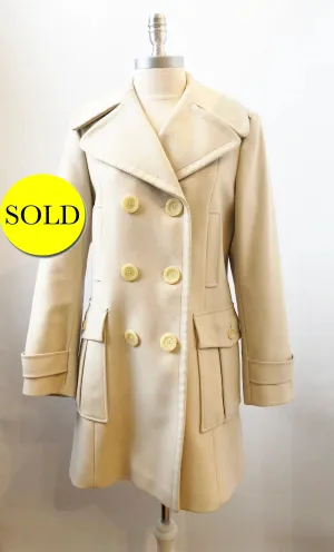 Burberry London Wool Coat Size 12 Uk (10 Us)