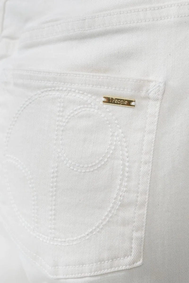 California Upcycled Barrel Jeans | White