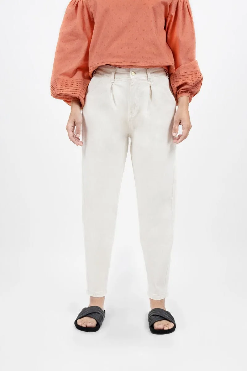 California Upcycled Barrel Jeans | White