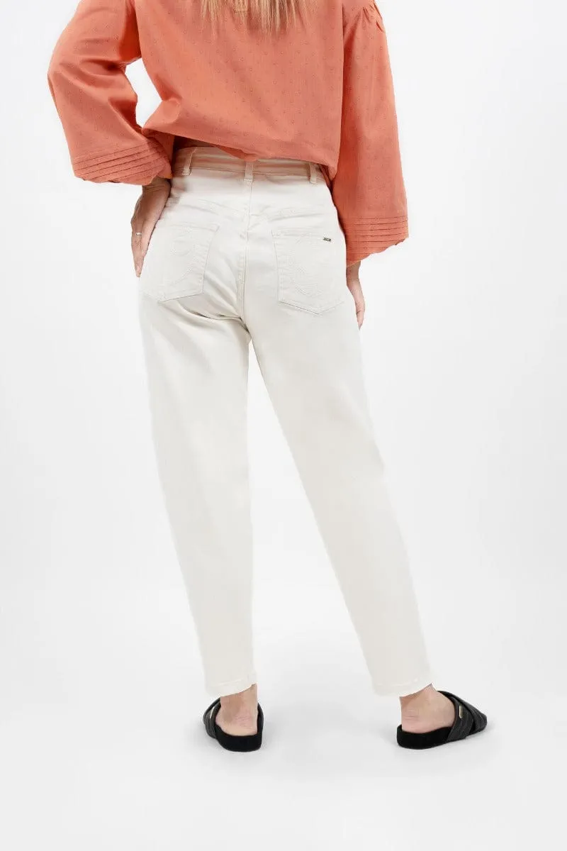 California Upcycled Barrel Jeans | White