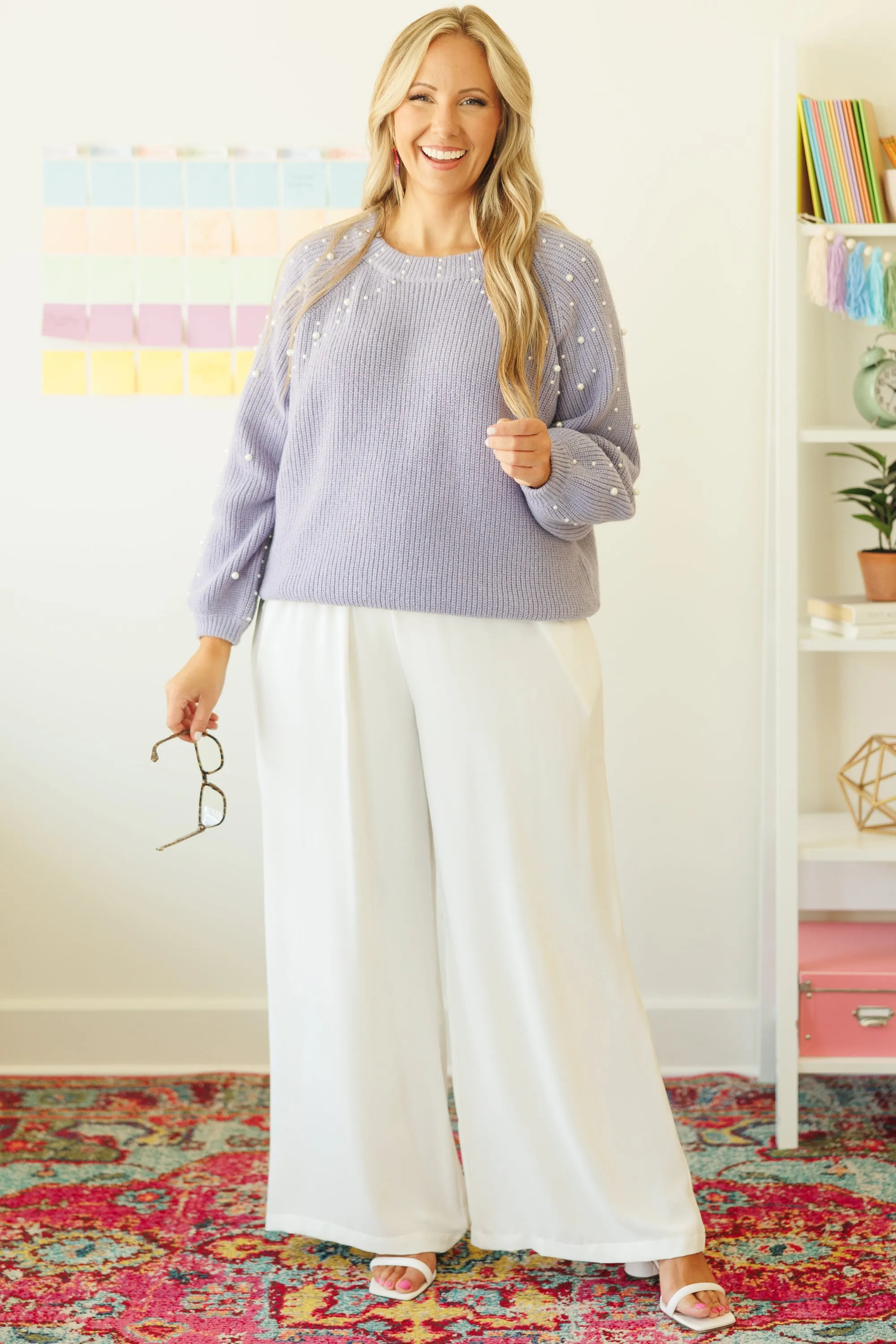 Can't Sit Still Pants, White