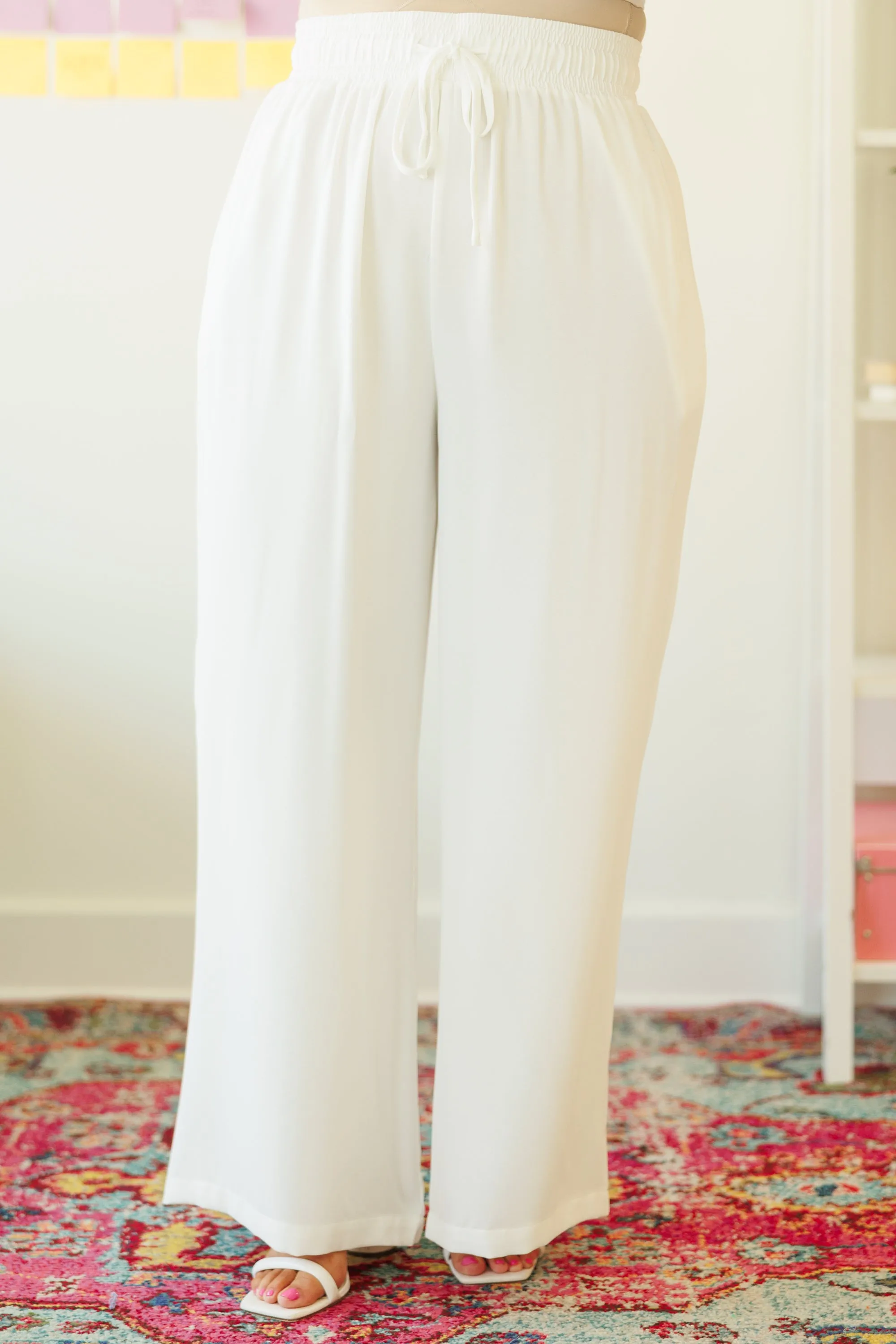 Can't Sit Still Pants, White
