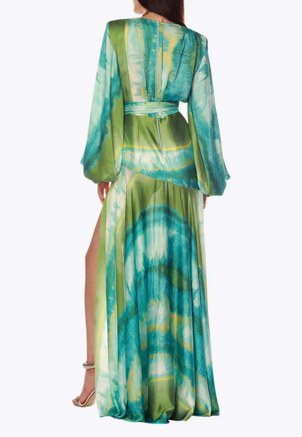 Carmen Coastal V-neck Maxi Dress