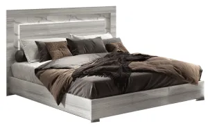 Carrara Bed Grey w/Light SET