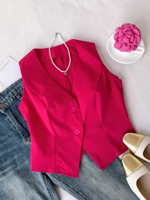 Chaleco de traje sin mangas para mujer