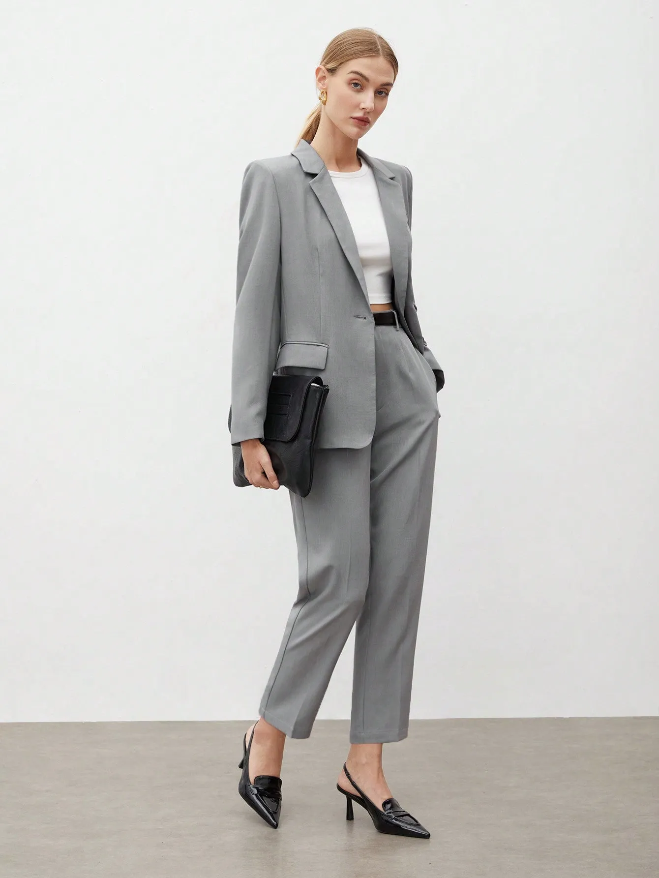 Chaqueta Blazer Sólido para Mujeres en Cherry Vibes