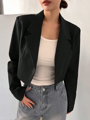 Chaqueta corta de blazer casual Cherry Vibes en