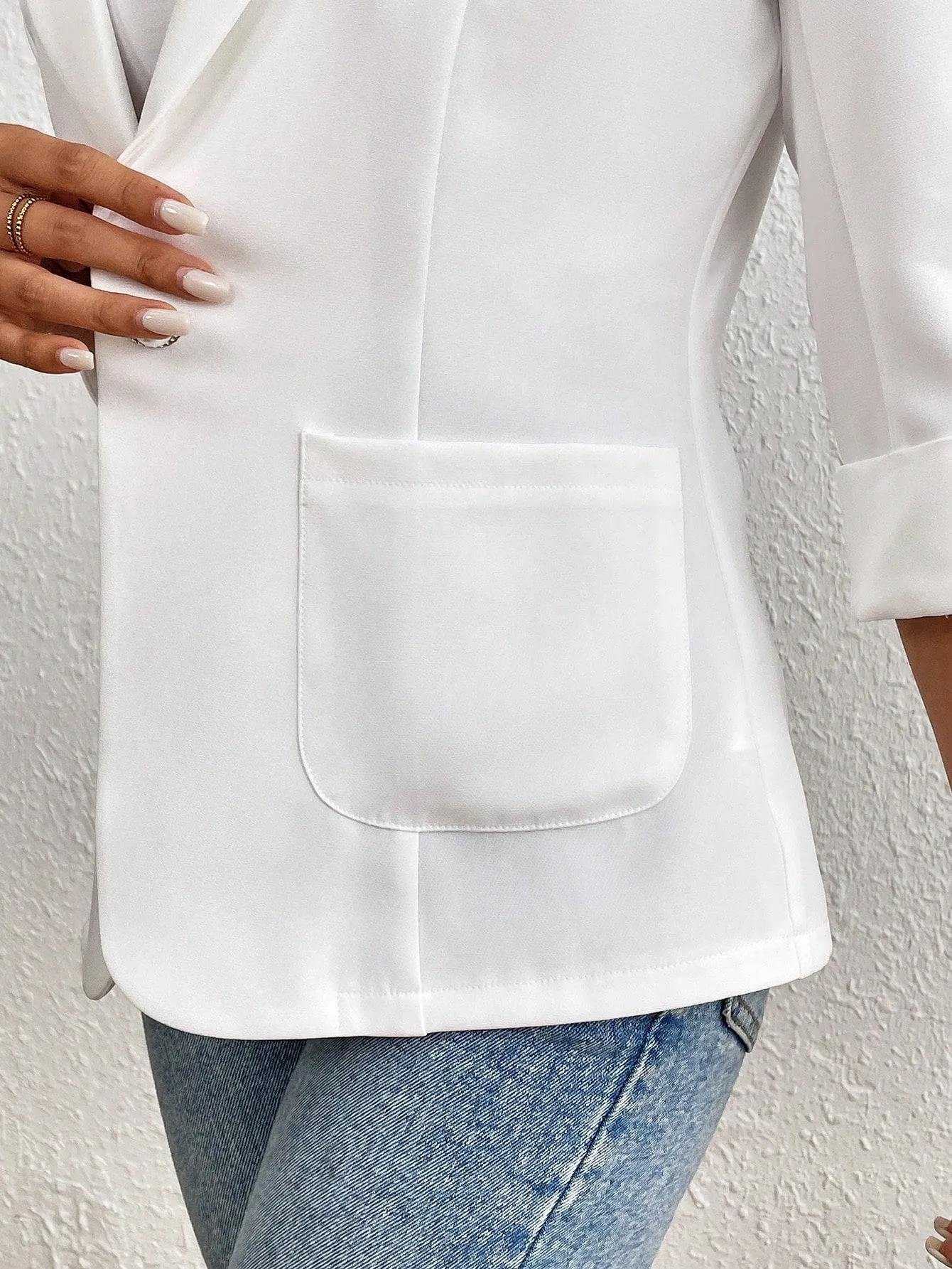 Chaqueta de traje unicolor casual Cherry Vibes en