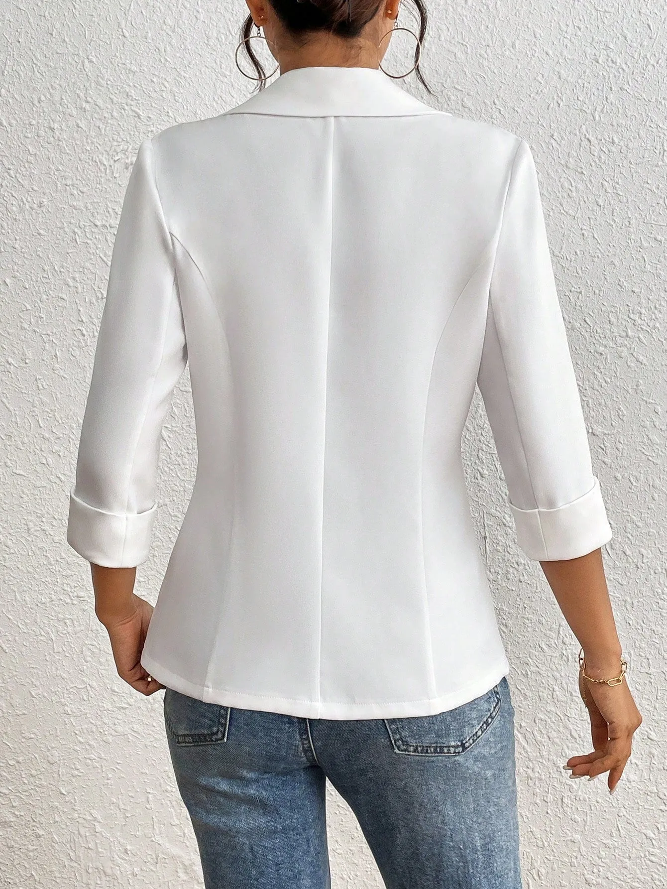 Chaqueta de traje unicolor casual Cherry Vibes en