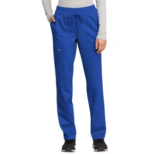 Cherokee Revolution WW105 Scrubs Pants Womens Mid Rise Tapered Leg Drawstring Royal