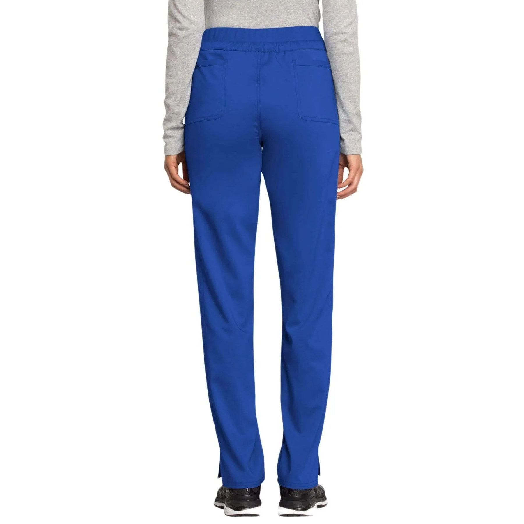 Cherokee Revolution WW105 Scrubs Pants Womens Mid Rise Tapered Leg Drawstring Royal