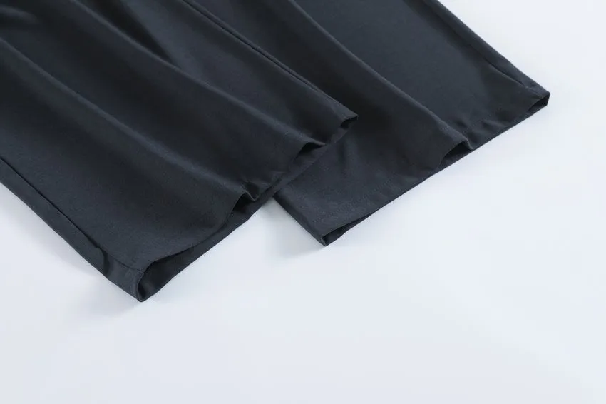 Chic and Breathable Wide Leg Trousers for Women's Casual Look