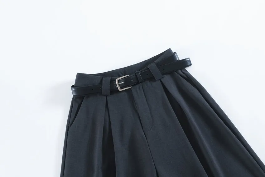 Chic and Breathable Wide Leg Trousers for Women's Casual Look