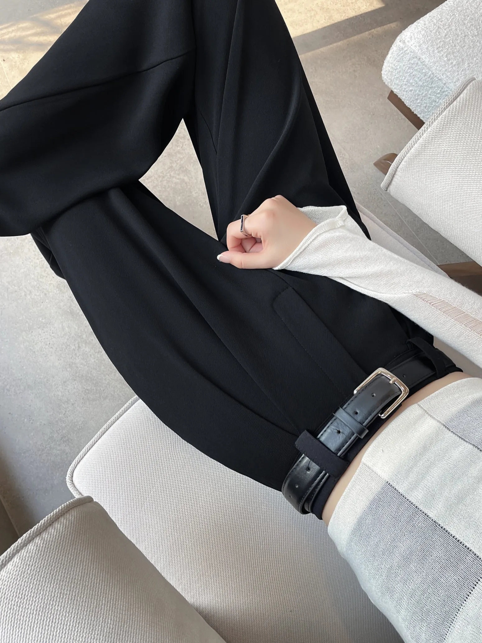 Chic and Breathable Wide Leg Trousers for Women's Casual Look
