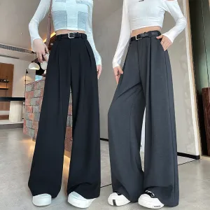 Chic and Breathable Wide Leg Trousers for Women's Casual Look